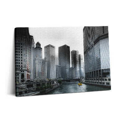 Obraz canvas 60x40 cm Loď s panoramatem