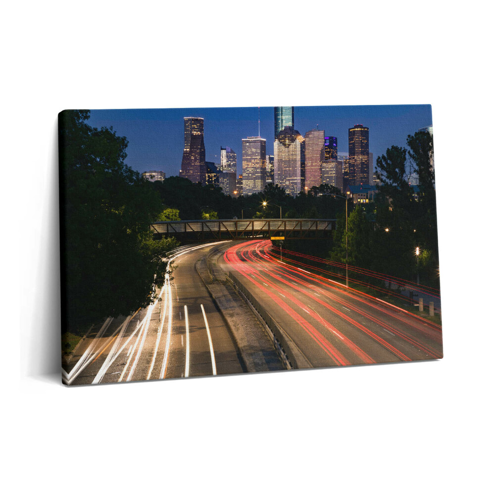 Obraz z fotografie na plátně 60x40 cm Dálnice vedoucí do města