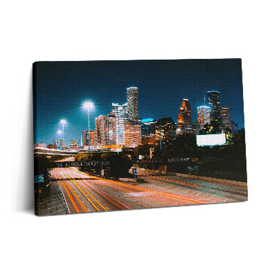 Obraz na plátně 60x40 cm Město Houston v noci
