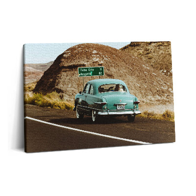 Obraz na plátně 60x40 cm Tyrkysový Volkswagen Brouk