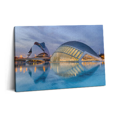 Obraz canvas 60x40 cm Město při západu slunce