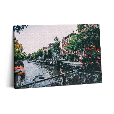 Obraz na plátně 60x40 cm Jízdní kola na mostě