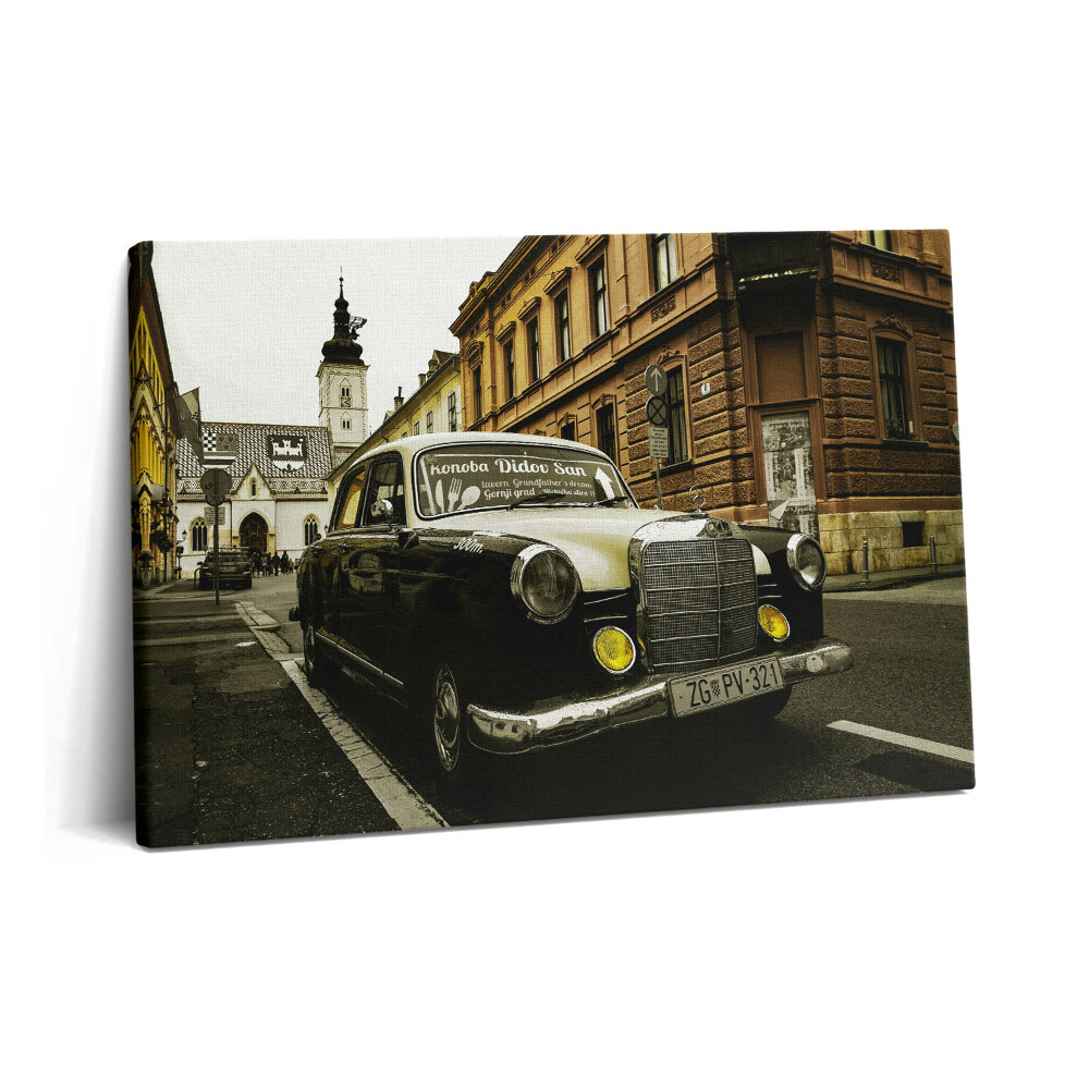 Obraz canvas 60x40 cm Starý mercedes ze Záhřebu