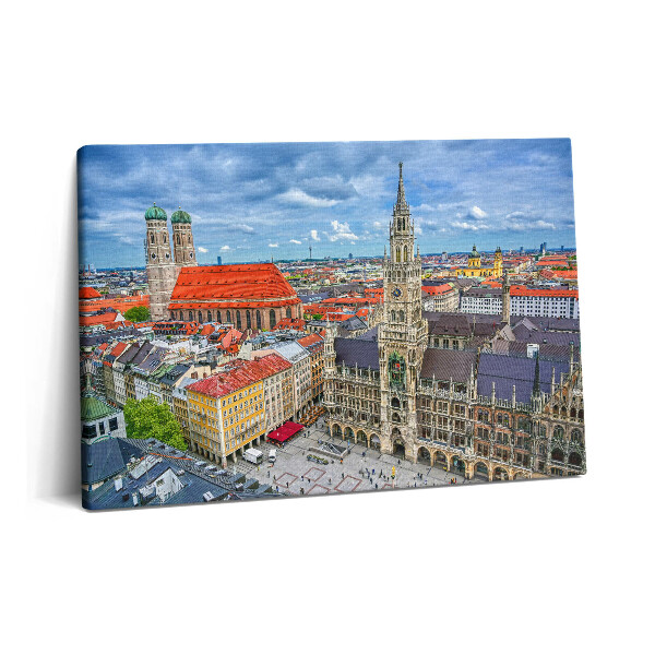 Obraz canvas 60x40 cm Radnice na Mariánském náměstí v Mnichově