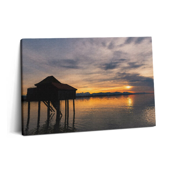 Obraz canvas 60x40 cm Západ slunce nad Bodamským jezerem