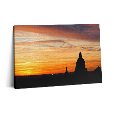 Obraz na plátně 60x40 cm Budova při západu slunce