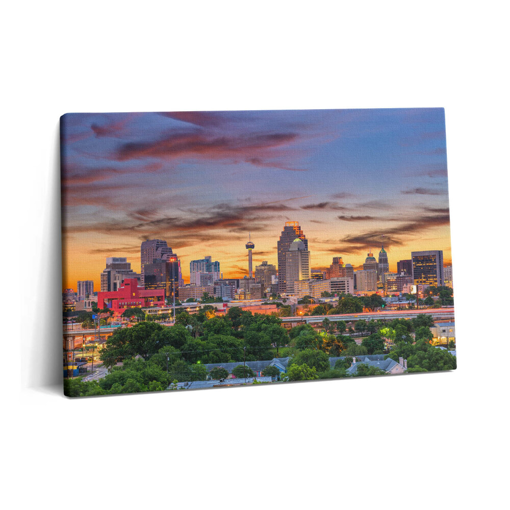 Obraz z fotografie na plátně 60x40 cm San Antonio při západu slunce