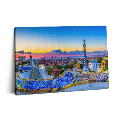 Obraz z fotografie na plátně 60x40 cm Panorama španělského města