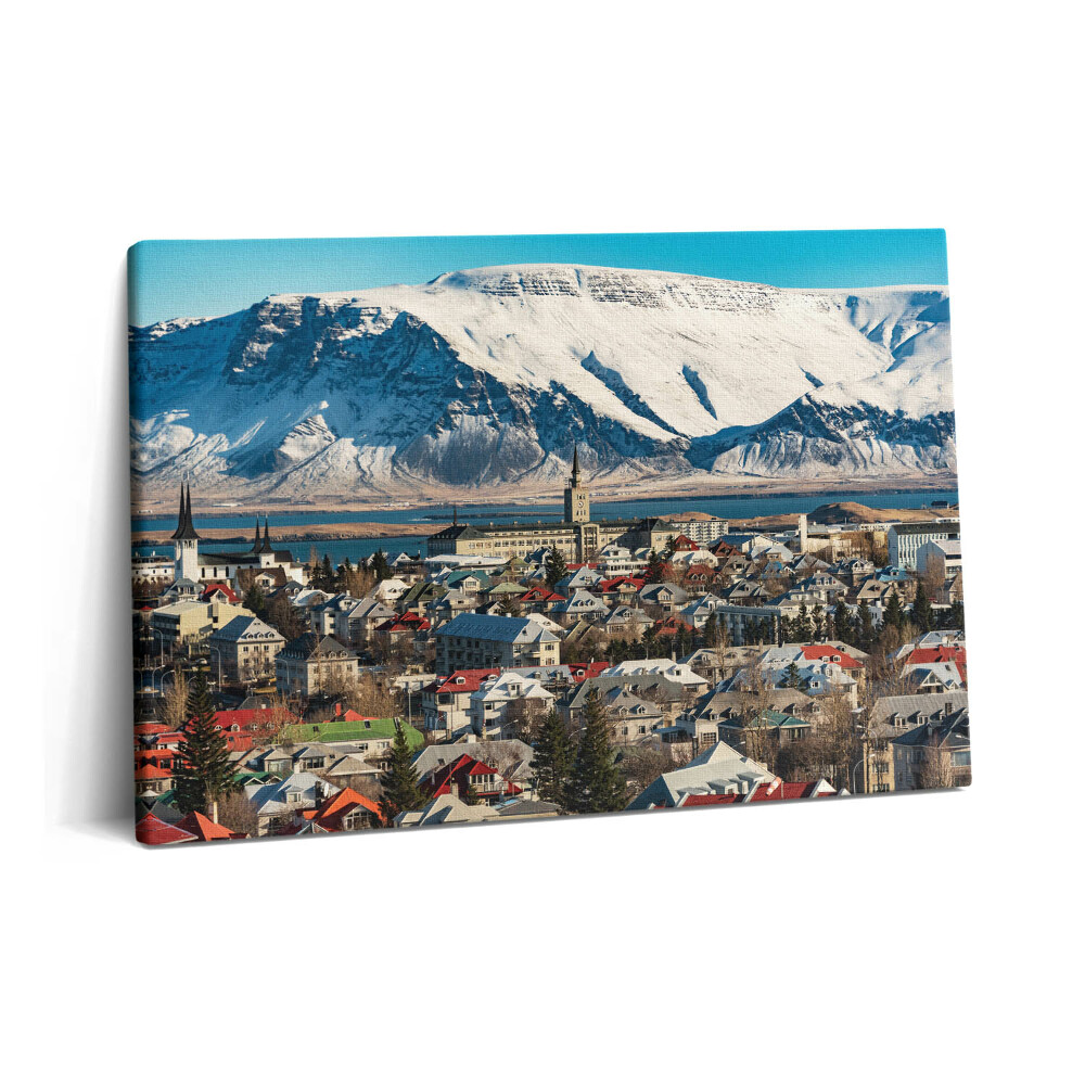Obraz z fotografie na plátně 60x40 cm Pohled na Reykjavík Island