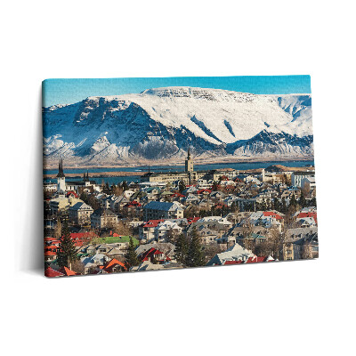 Obraz z fotografie na plátně 60x40 cm Pohled na Reykjavík Island