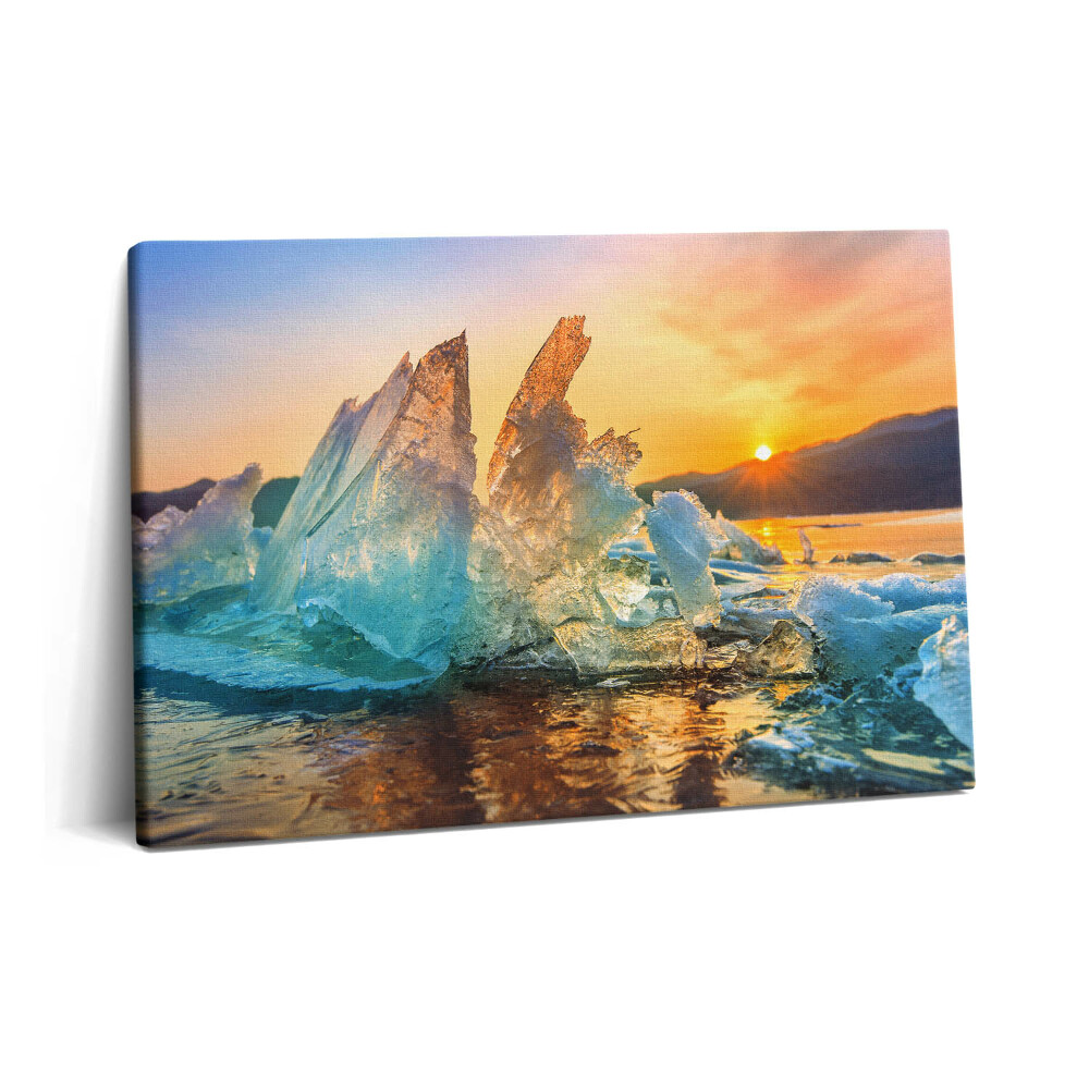 Obraz z fotografie na plátně 60x40 cm Kus ledu při východu slunce