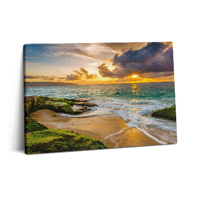 Obraz z fotografie na plátně 60x40 cm Pláž při západu slunce