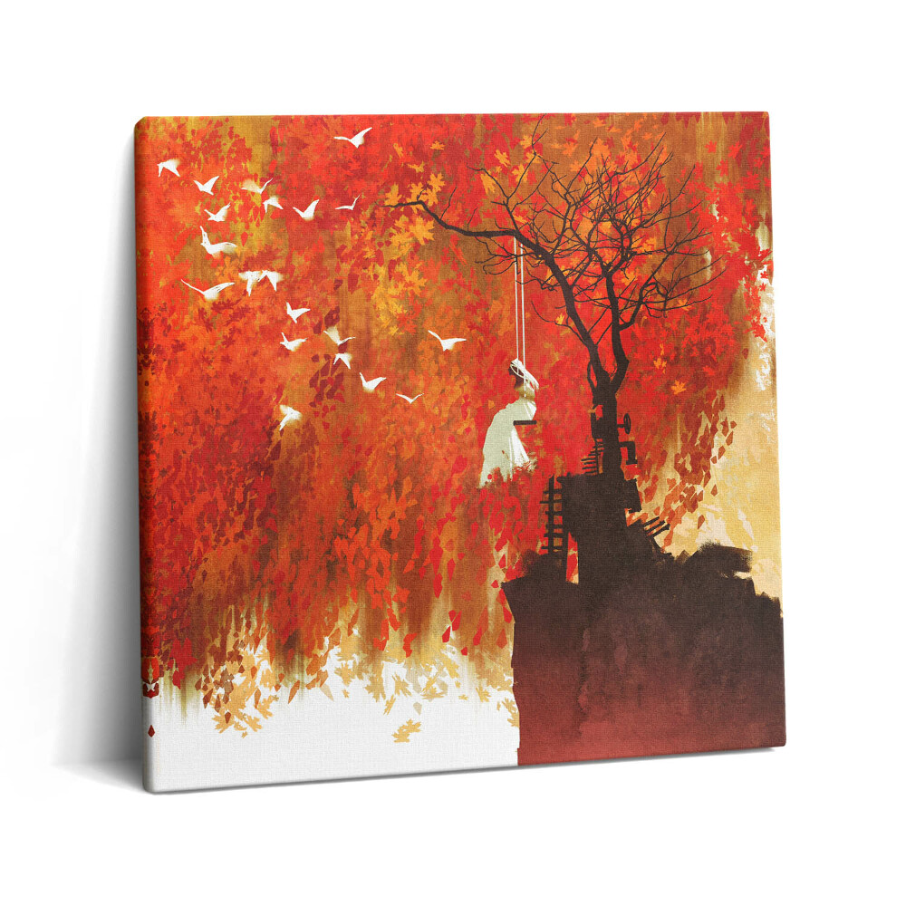 Obraz na plátně 60x60 cm Nevinná nevěsta na podzim