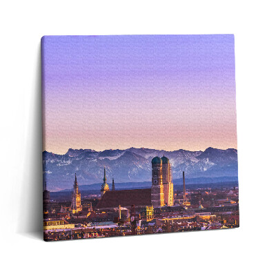 Obraz z fotografie na plátně 60x60 cm Německé Alpy v Mnichově