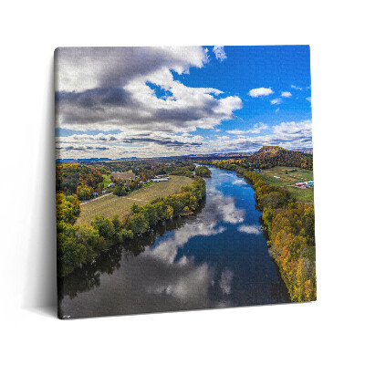 Obraz na plátně 60x60 cm Odraz oblohy v řece