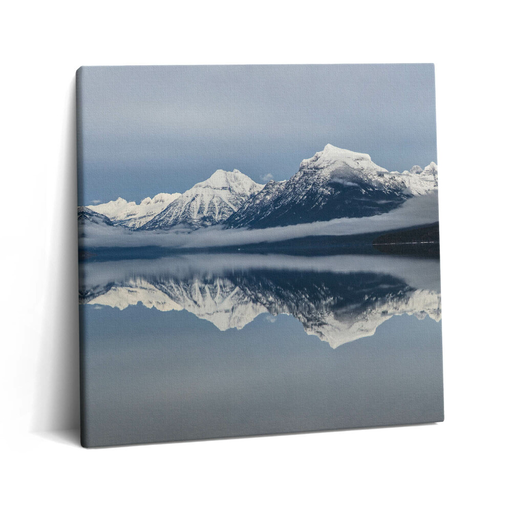 Obraz na plátně 60x60 cm Odraz hor v jezeře