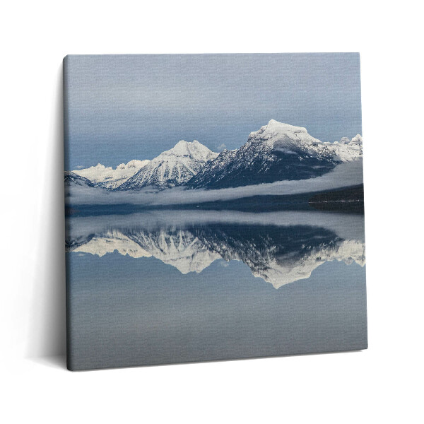 Obraz na plátně 60x60 cm Odraz hor v jezeře
