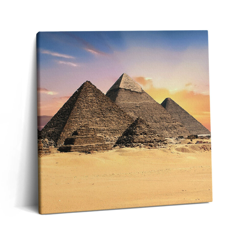 Obraz na plátně 60x60 cm Egyptské pyramidy v poušti
