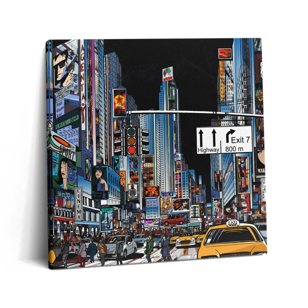 Obraz canvas 60x60 cm Komiksová vize v New Yorku