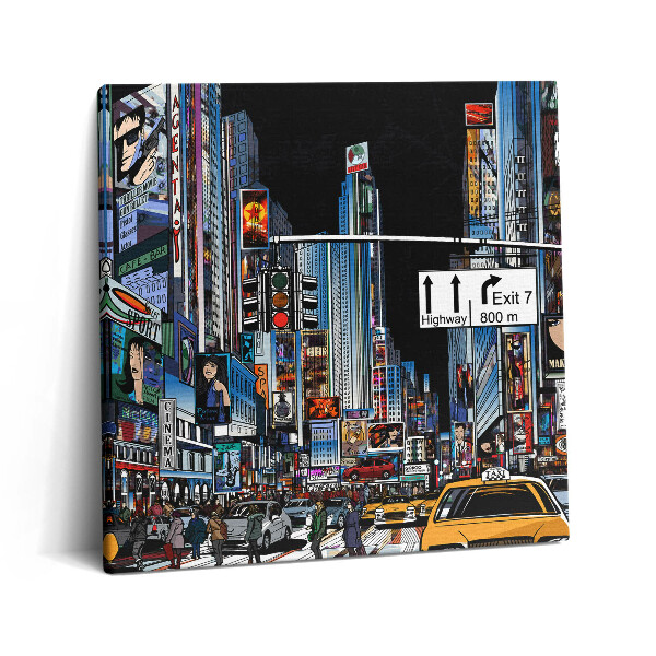 Obraz canvas 60x60 cm Komiksová vize v New Yorku