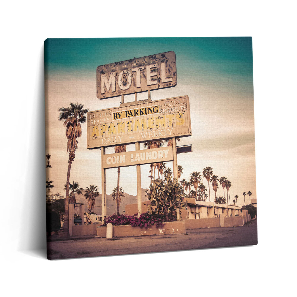 Obraz na plátně 60x60 cm Nápis na motelu u silnice v USA