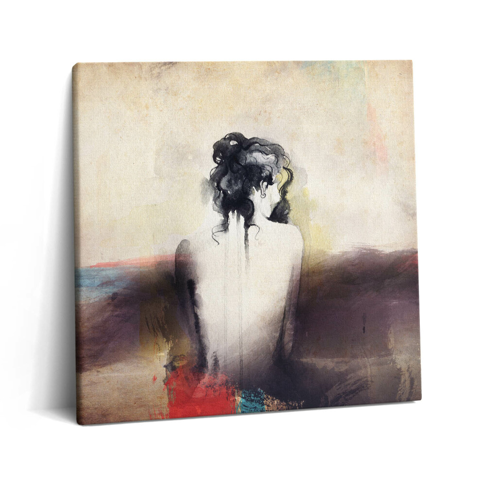 Obraz na plátně 60x60 cm Abstraktní akvarelový portrét ženy