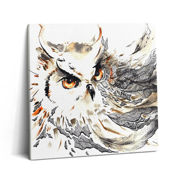 Obraz na plátně 60x60 cm Sova symbol moudrosti a vědy