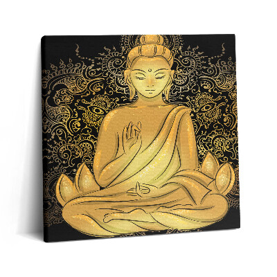 Obraz na plátně 60x60 cm Zlatý zenový Buddha
