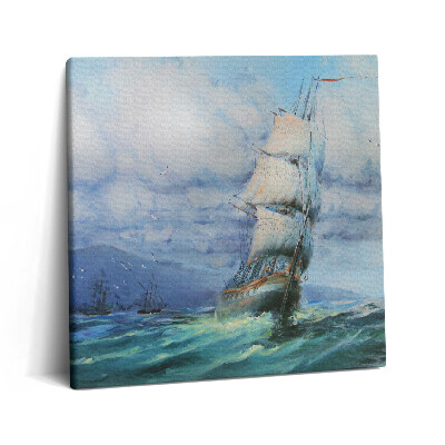 Obraz canvas 60x60 cm Loď namalovaná na vodě