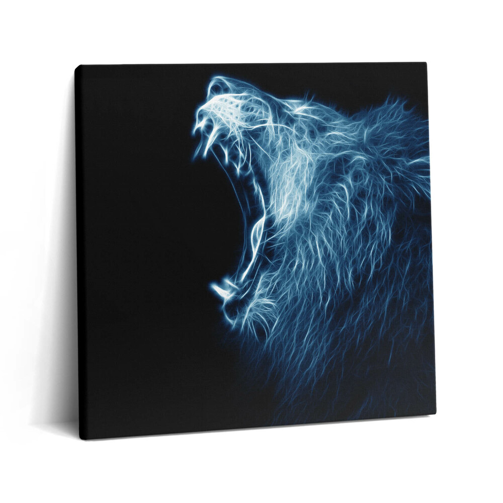 Obraz canvas 60x60 cm Řeč těla divokého lva