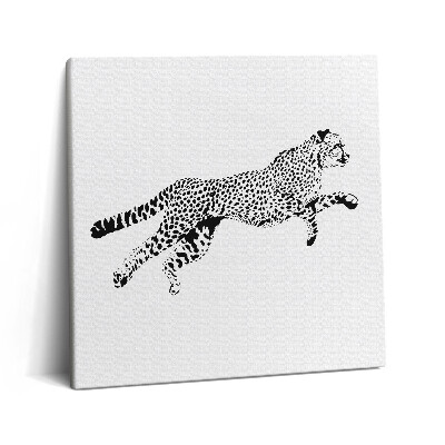 Obraz z fotografie na plátně 60x60 cm Silueta pantera