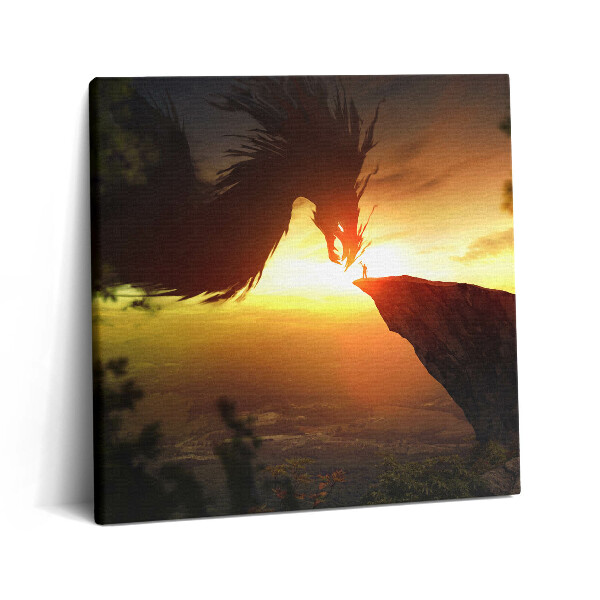 Obraz canvas 60x60 cm Drak ze světa fantazie