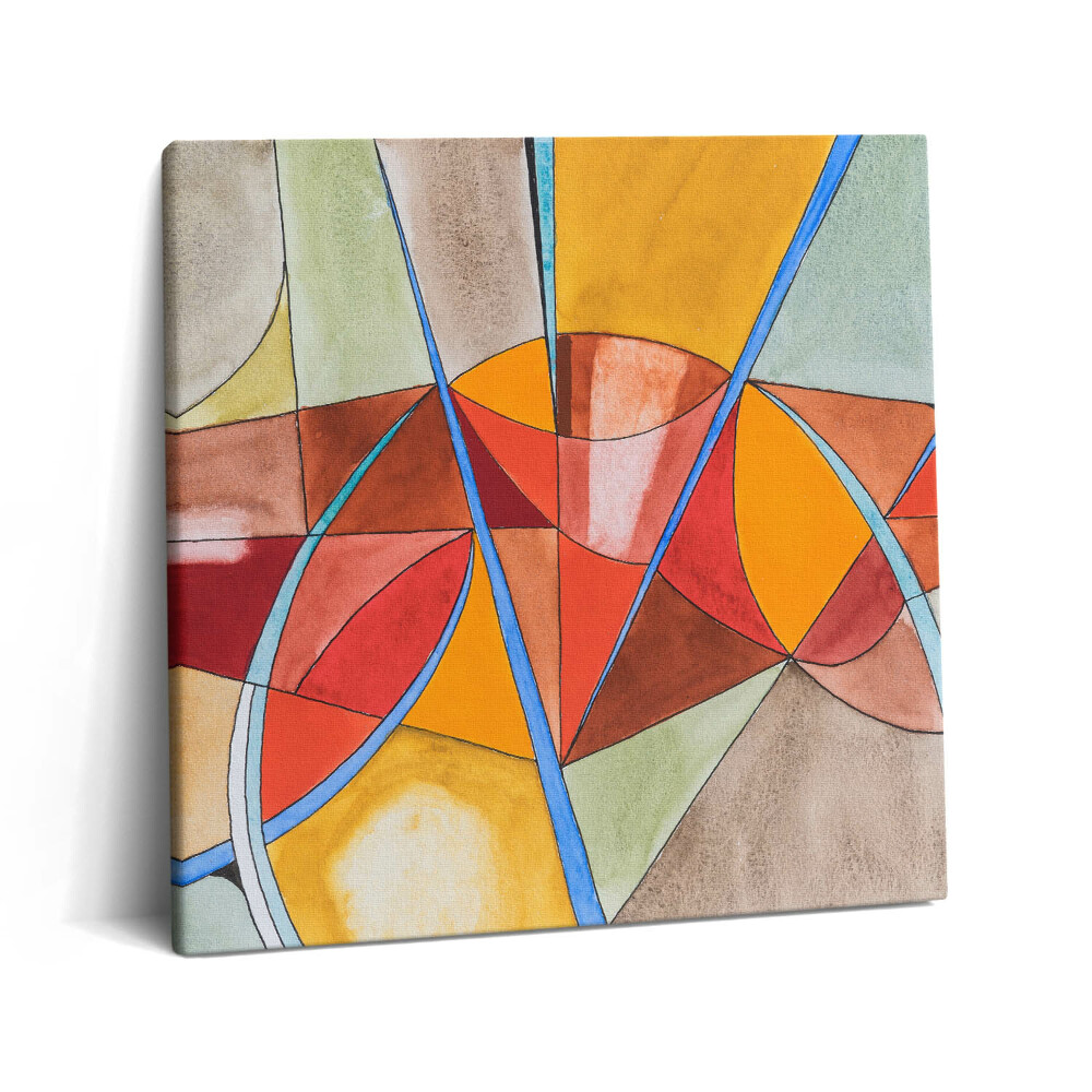 Obraz canvas 60x60 cm Umění - oranžová vitráž