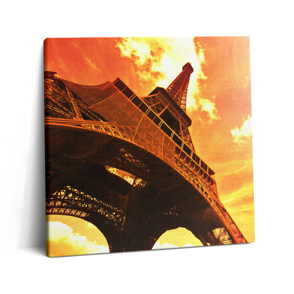Obraz canvas 60x60 cm Vrchol Eiffelovy věže v Paříži