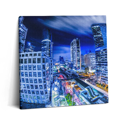 Obraz canvas 60x60 cm Noční pohled na město Bangkok