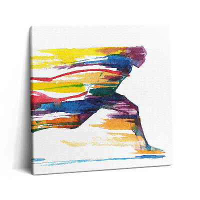 Obraz z fotografie na plátně 60x60 cm Barevná ilustrace běžce