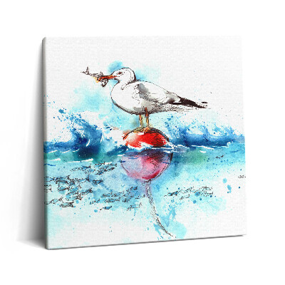 Obraz canvas 60x60 cm Malovaný racek