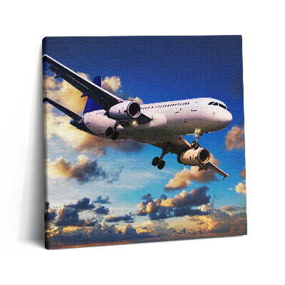 Obraz canvas 60x60 cm Letadlo v oblacích