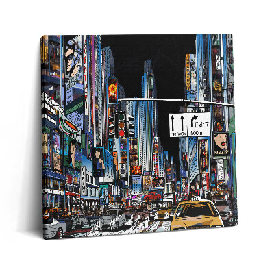 Obraz z fotografie na plátně 60x60 cm New York v noci