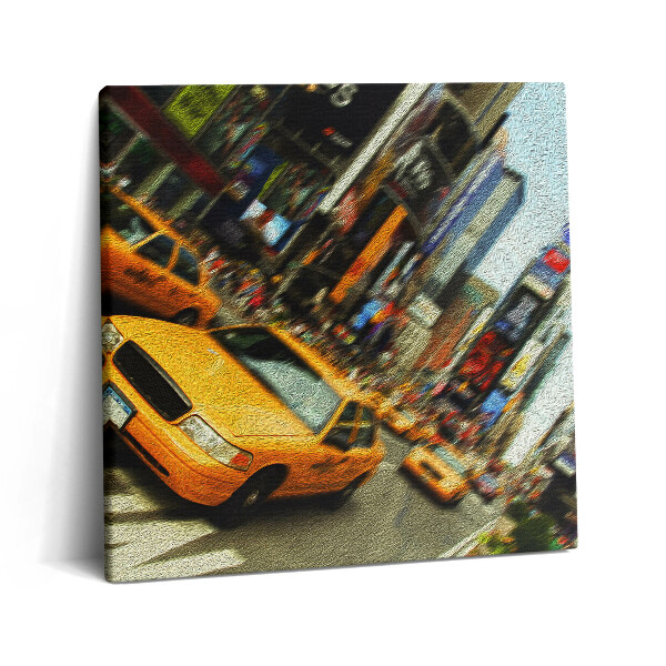 Obraz z fotografie na plátně 60x60 cm Žluté taxíky v New Yorku