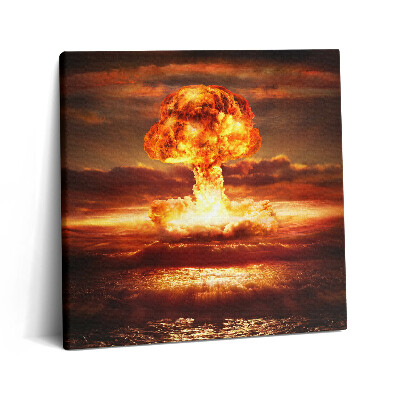 Obraz z fotografie na plátně 60x60 cm Výbuch atomové bomby