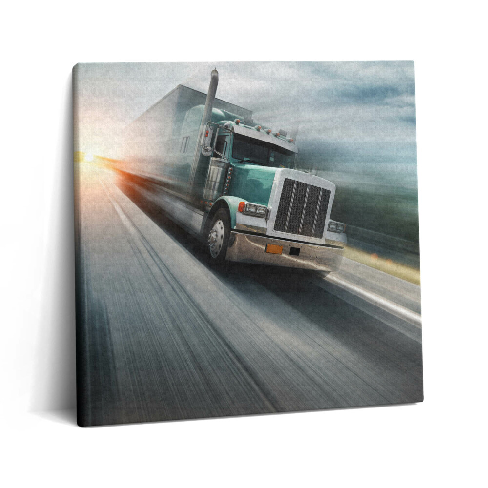 Obraz na plátně 60x60 cm Nákladní auto na dálnici
