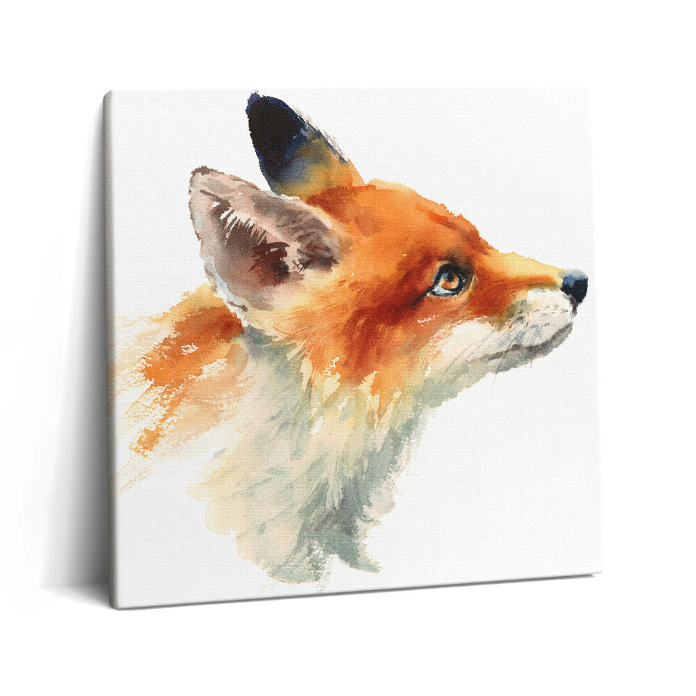 Obraz na plátně 60x60 cm Akvarel mladé lišky