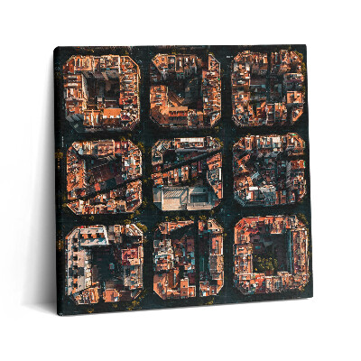 Obraz na plátně 60x60 cm Město geometrie Barcelona