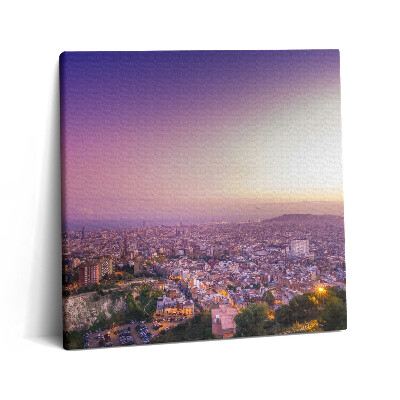 Obraz z fotografie na plátně 60x60 cm Bunkry v Barceloně El Carmel