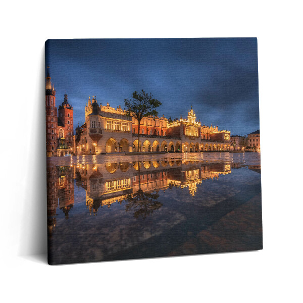 Obraz canvas 60x60 cm Sukiennice na hlavním krakovském náměstí
