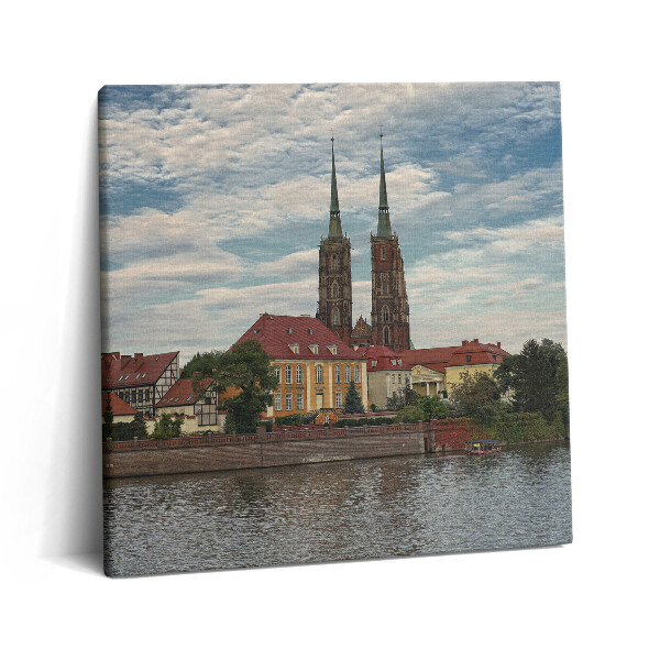 Obraz z fotografie na plátně 60x60 cm Kostel ve Vratislavi