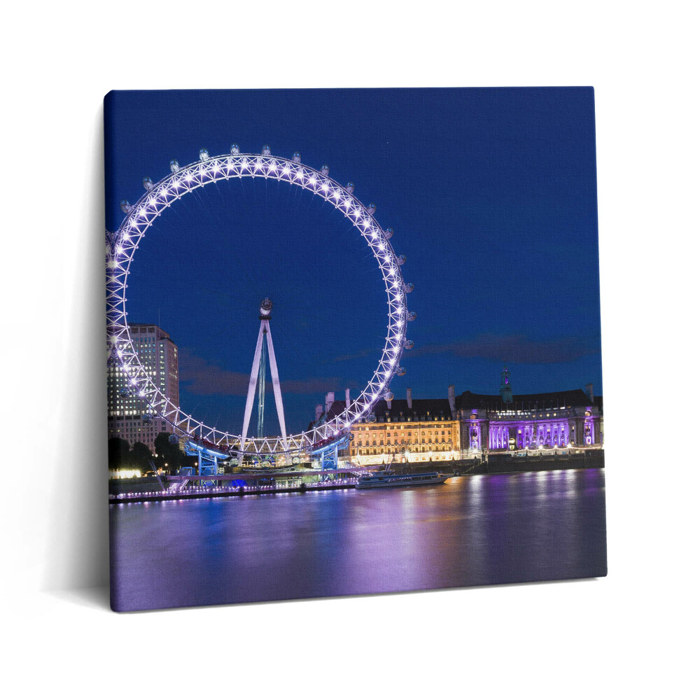 Obraz z fotografie na plátně 60x60 cm Ruské kolo London Eye Londýn