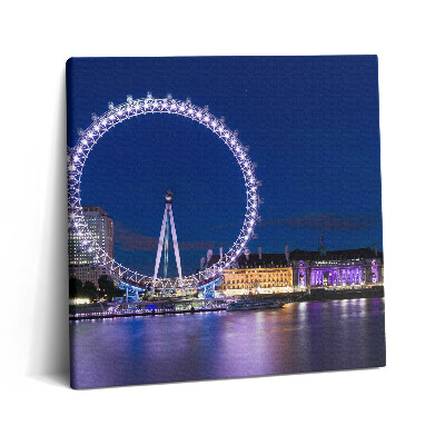Obraz z fotografie na plátně 60x60 cm Ruské kolo London Eye Londýn
