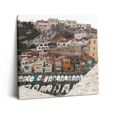 Obraz na plátně 60x60 cm Loď a staré město